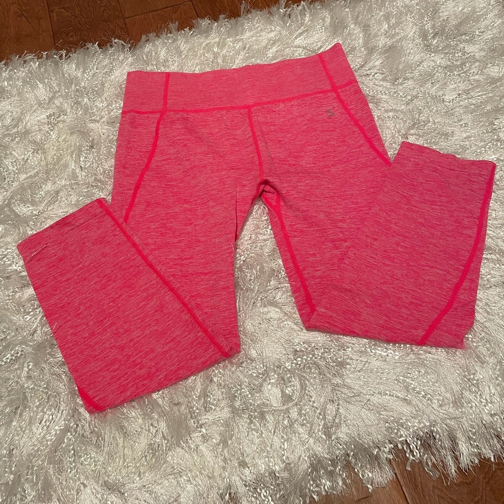 💜 Kathy Pink Cropped Leggings Women’s Size Large